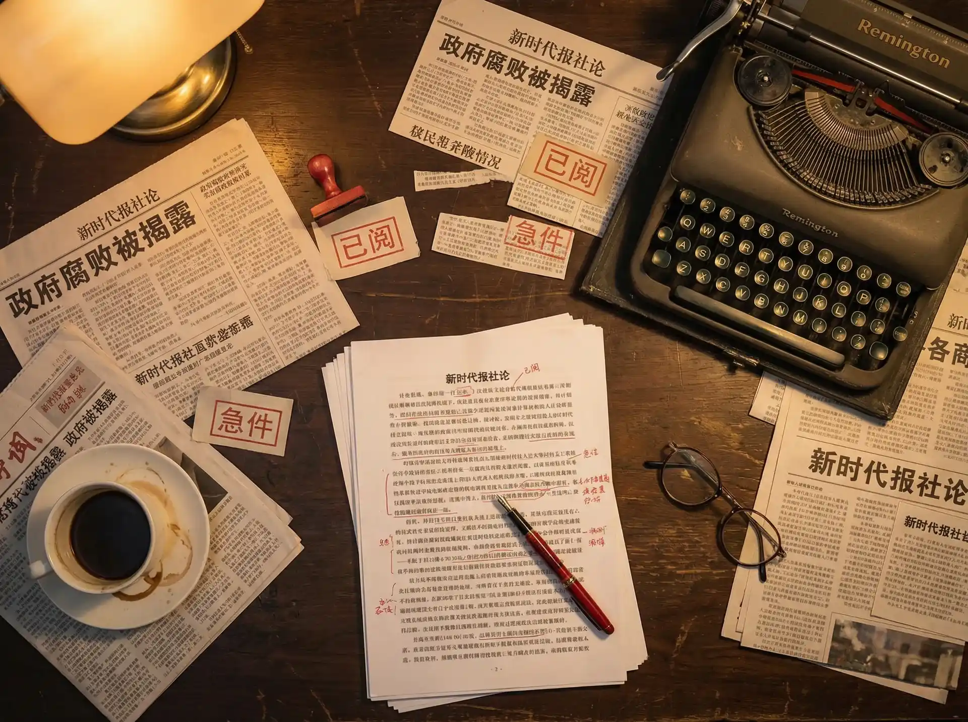 闭俗情侣 - 报社编辑部工作场景